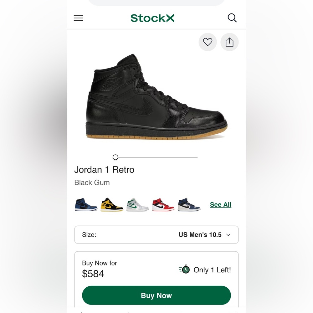 Nike Air Jordan 1 Retro High OG "Black Gum" - Picture 6 of 6